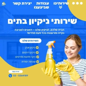שירותי ניקיון בתים אתר תדמית